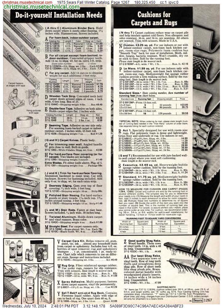 1975 Sears Fall Winter Catalog, Page 1267