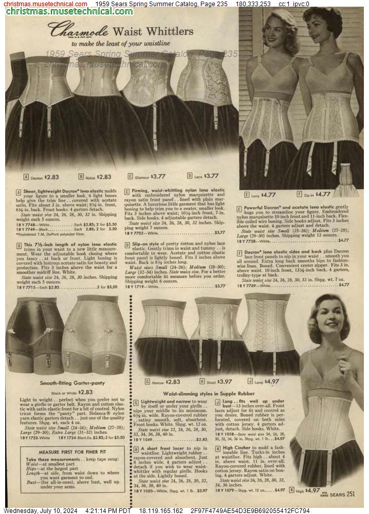 1959 Sears Spring Summer Catalog, Page 235