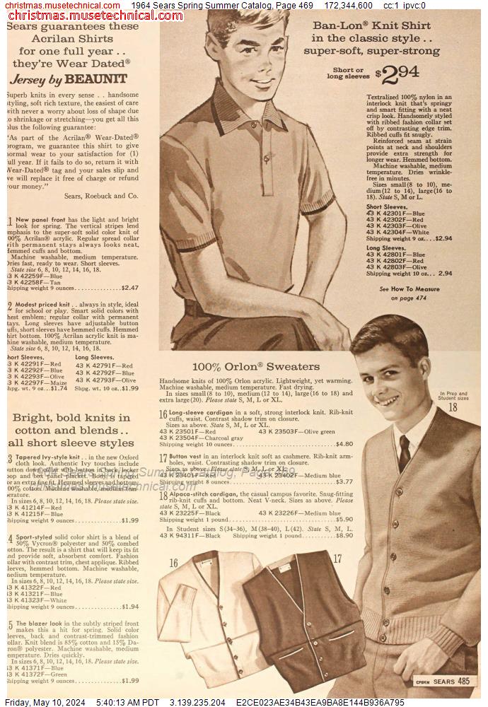 1964 Sears Spring Summer Catalog, Page 469