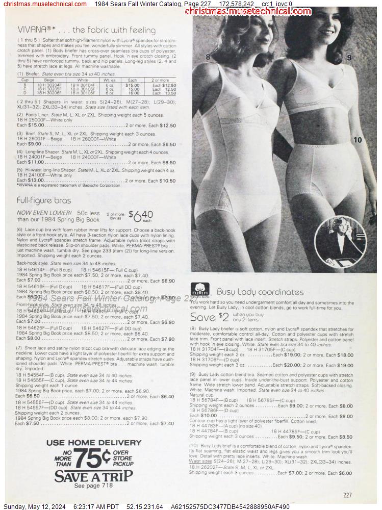 1984 Sears Fall Winter Catalog, Page 227