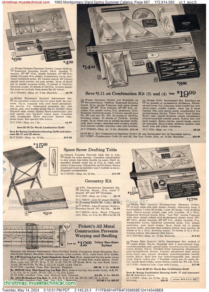 1965 Montgomery Ward Spring Summer Catalog, Page 867