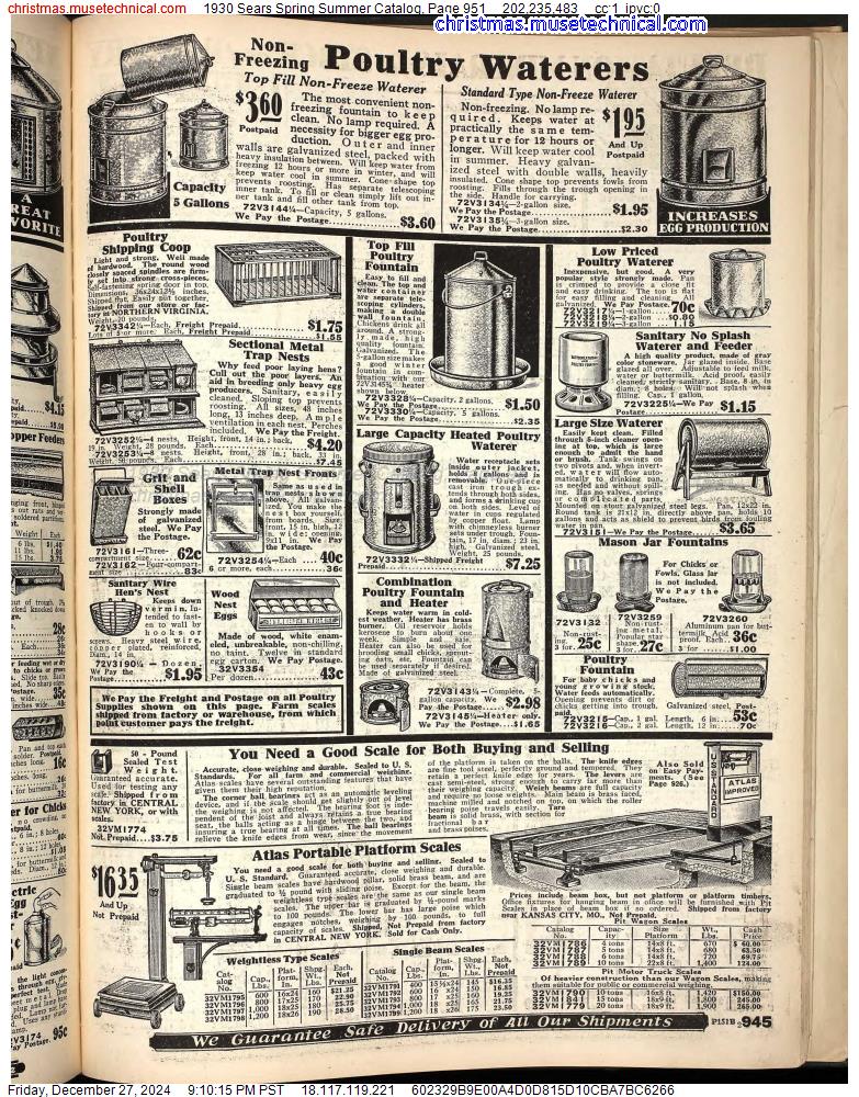 1930 Sears Spring Summer Catalog, Page 951