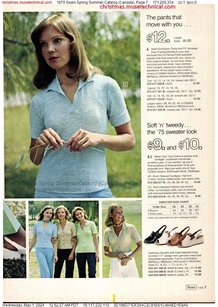 1975 Sears Spring Summer Catalog (Canada), Page 7