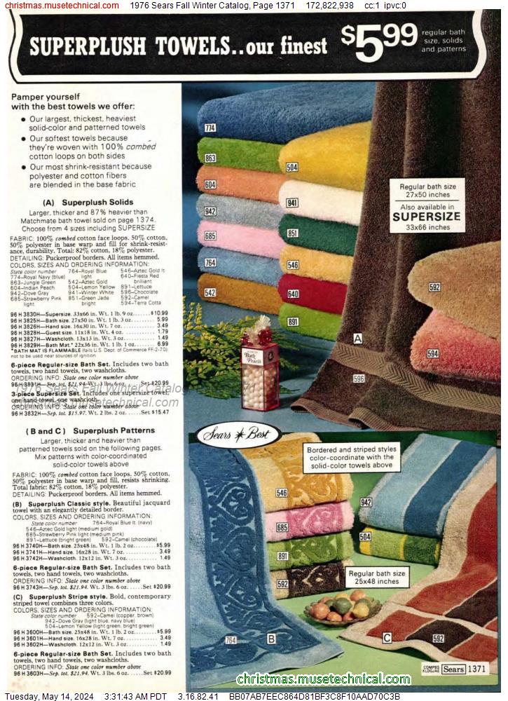 1976 Sears Fall Winter Catalog, Page 1371