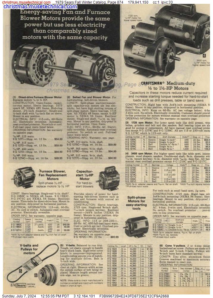 1979 Sears Fall Winter Catalog, Page 874