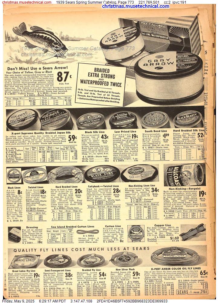 1939 Sears Spring Summer Catalog, Page 773