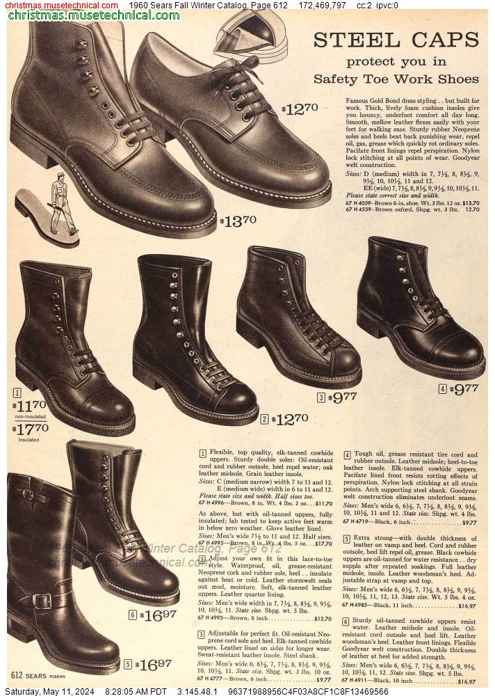 1960 Sears Fall Winter Catalog, Page 612