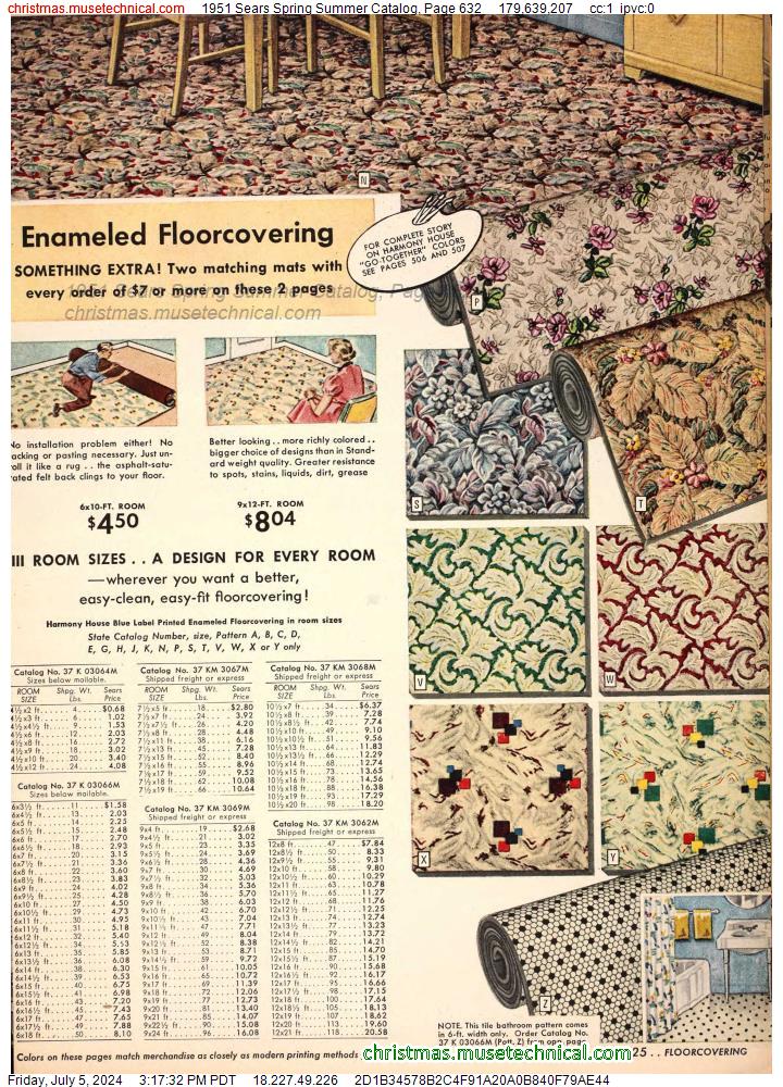1951 Sears Spring Summer Catalog, Page 632