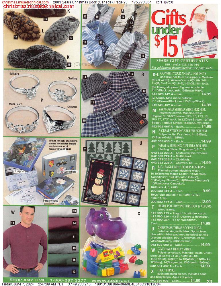 2001 Sears Christmas Book (Canada), Page 23