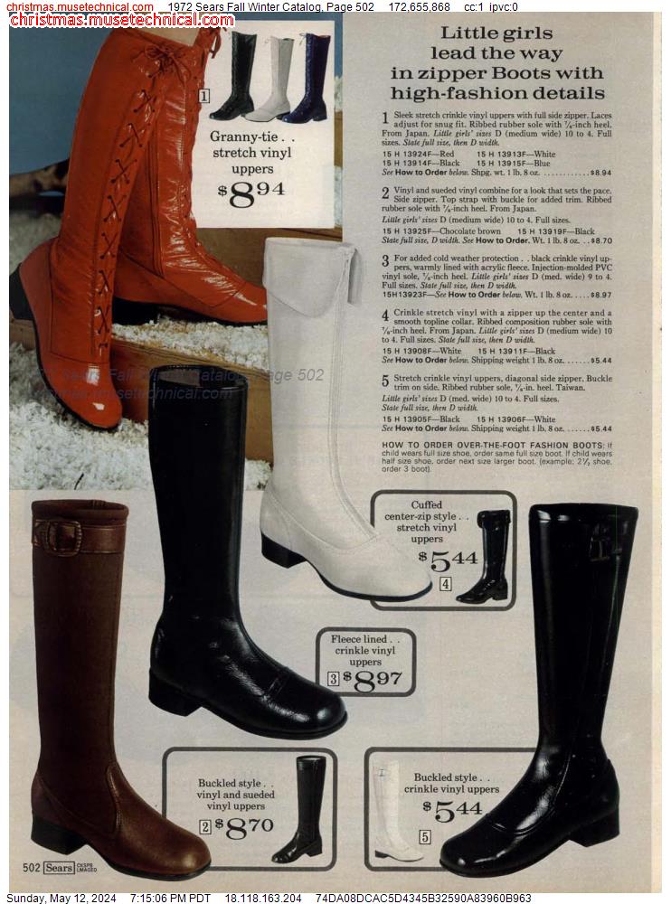 1972 Sears Fall Winter Catalog, Page 502