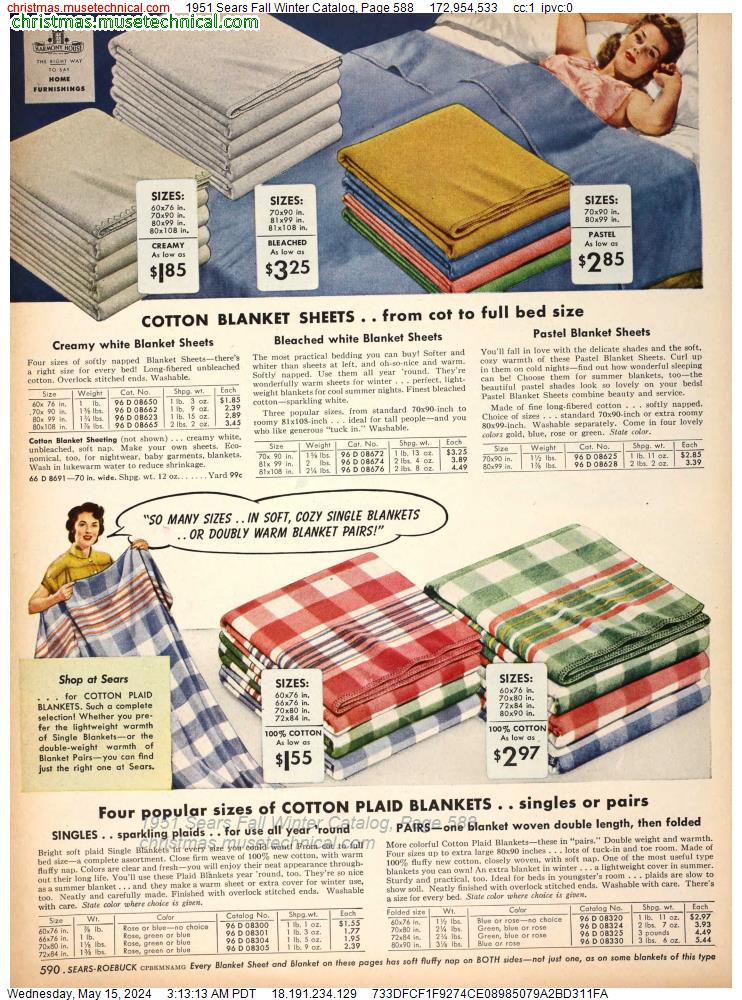 1951 Sears Fall Winter Catalog, Page 588