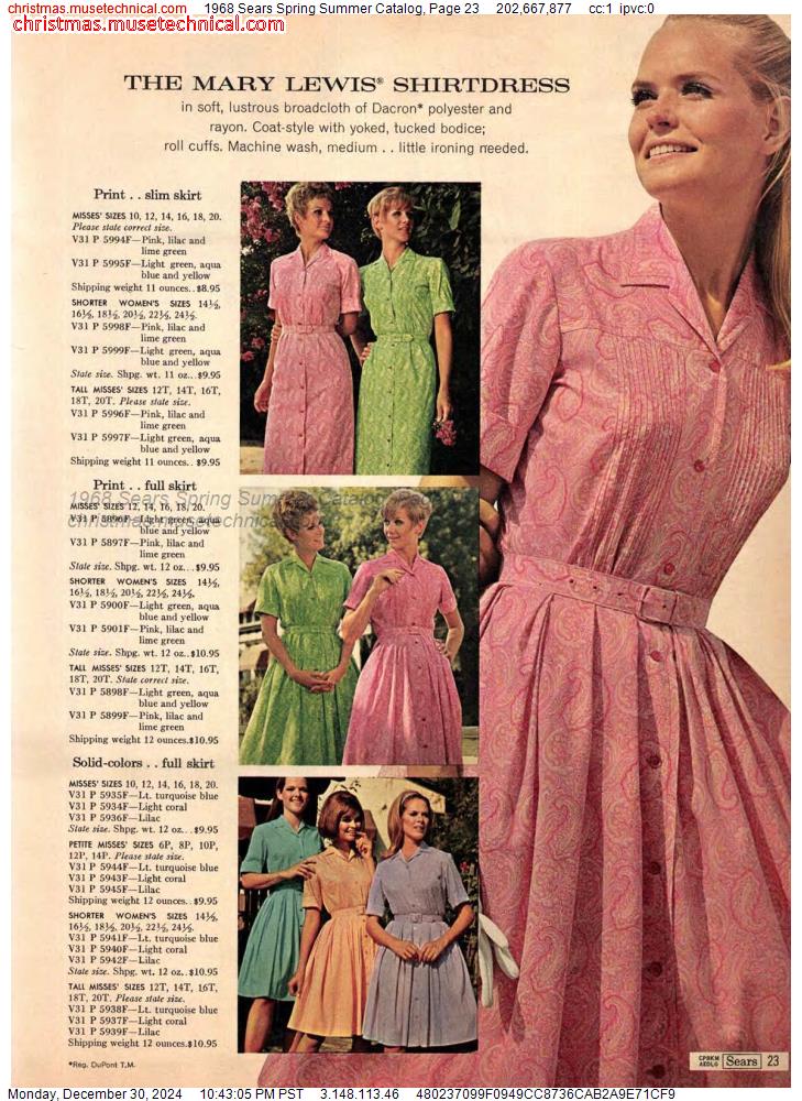 1968 Sears Spring Summer Catalog, Page 23