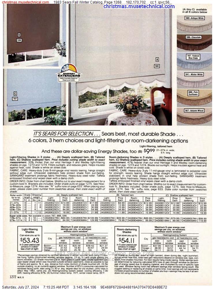 1983 Sears Fall Winter Catalog, Page 1268