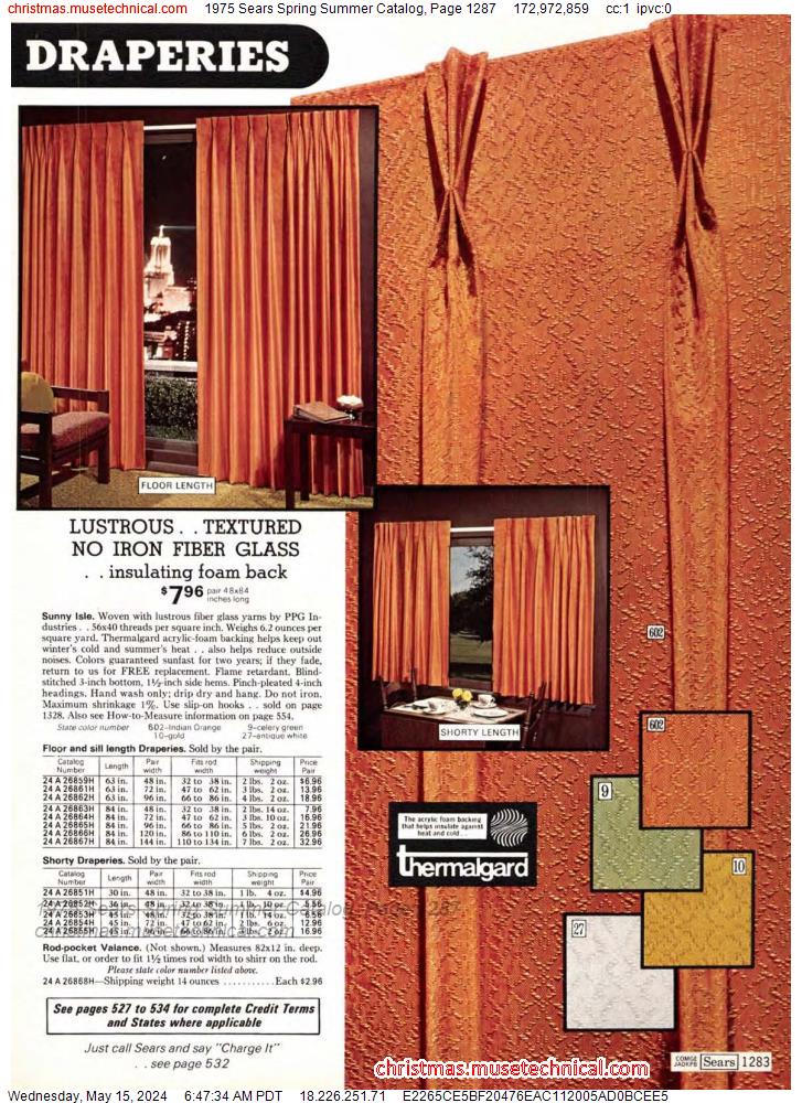 1975 Sears Spring Summer Catalog, Page 1287
