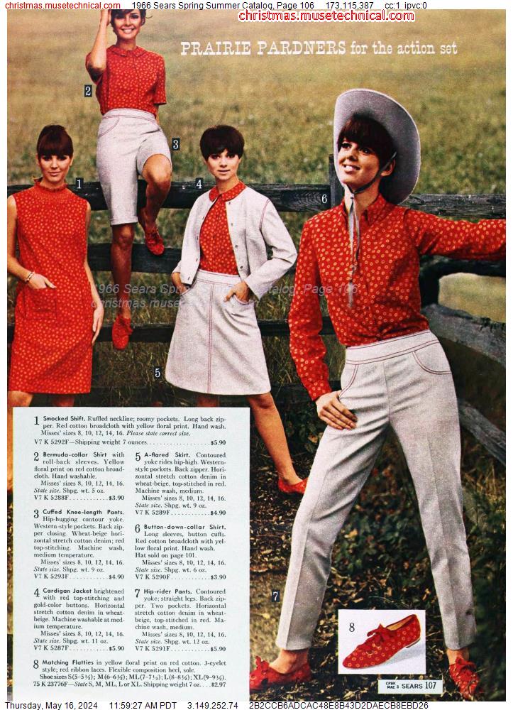 1966 Sears Spring Summer Catalog, Page 106