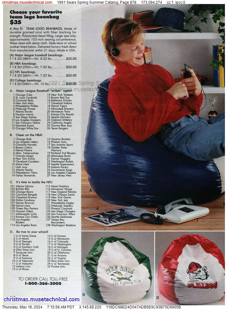 1991 Sears Spring Summer Catalog, Page 878
