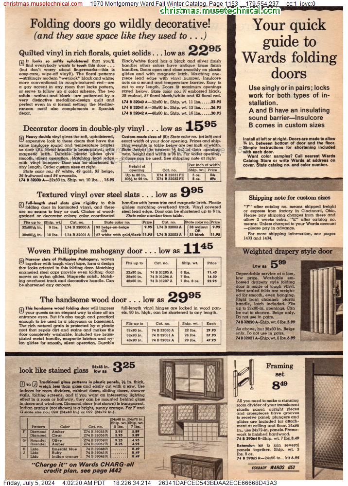 1970 Montgomery Ward Fall Winter Catalog, Page 1153