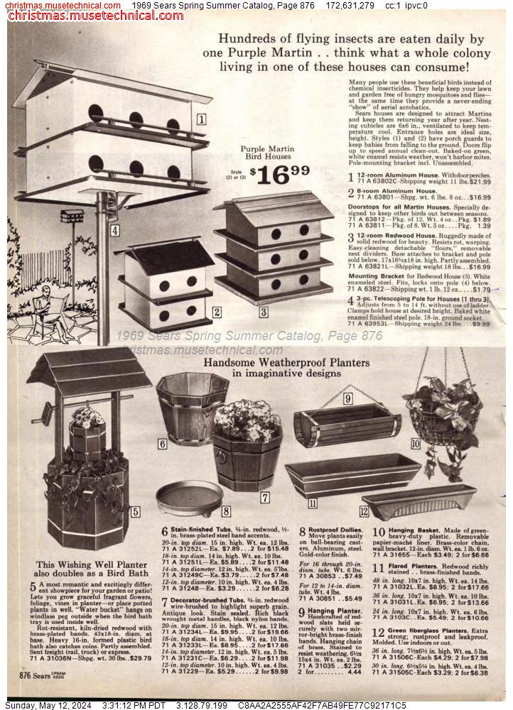 1969 Sears Spring Summer Catalog, Page 876