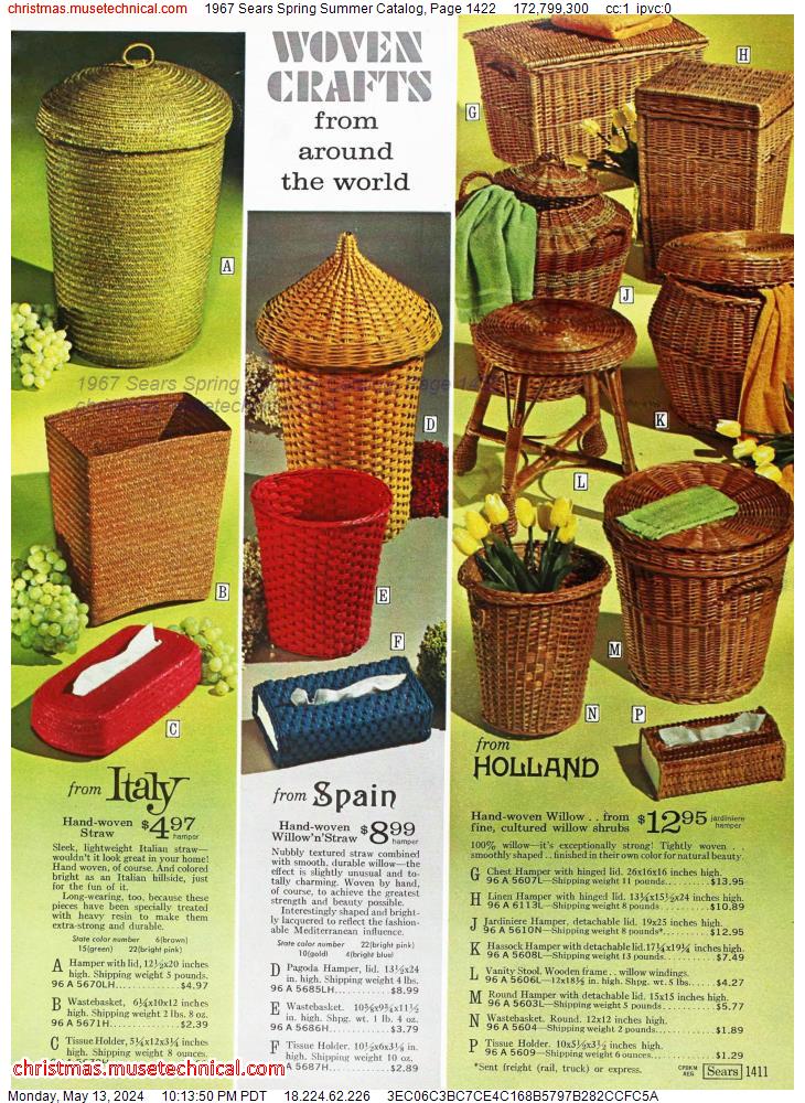1967 Sears Spring Summer Catalog, Page 1422