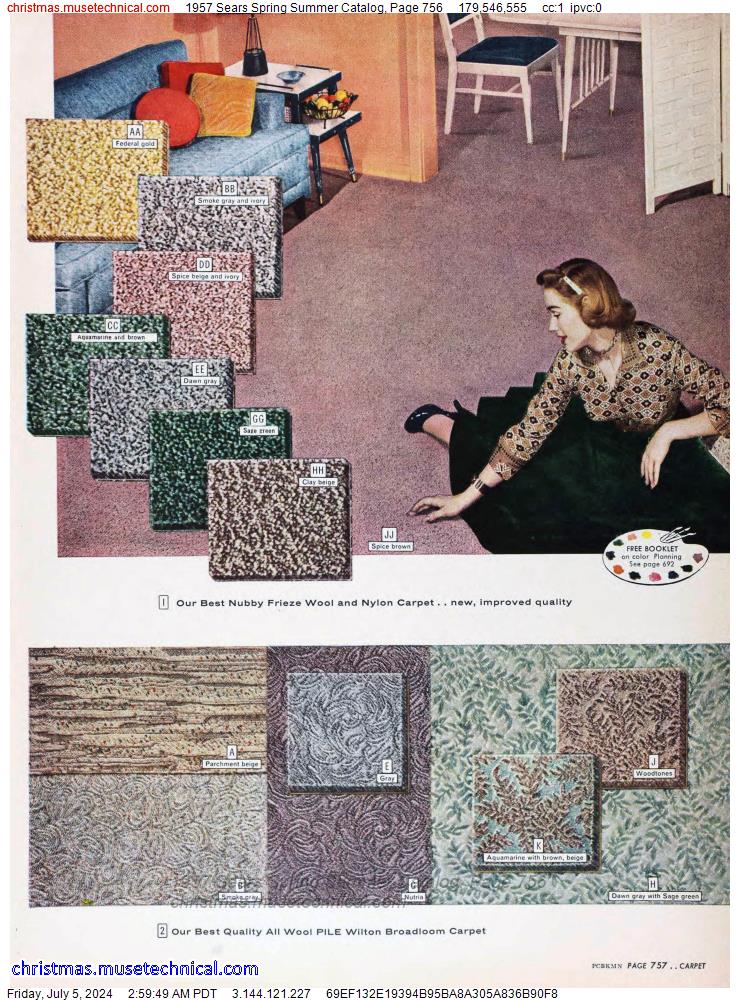 1957 Sears Spring Summer Catalog, Page 756