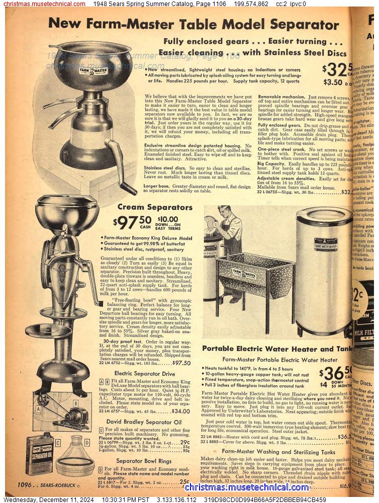 1948 Sears Spring Summer Catalog, Page 1106