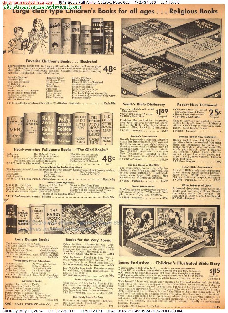 1943 Sears Fall Winter Catalog, Page 662