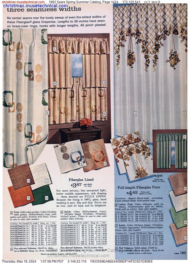 1963 Sears Spring Summer Catalog, Page 1424