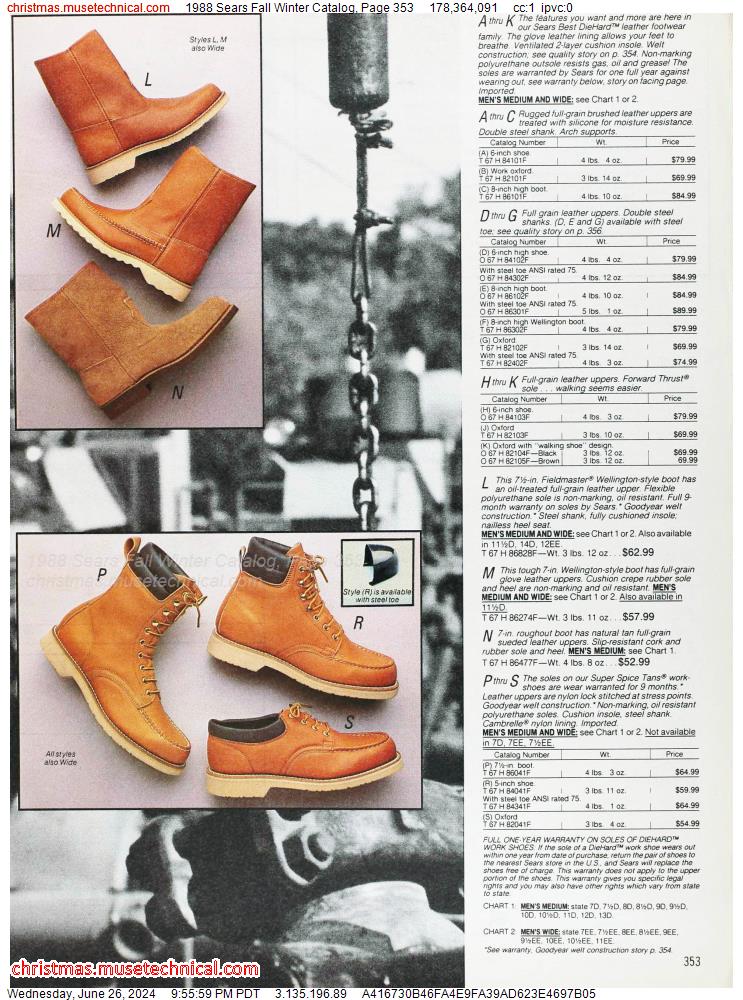 1988 Sears Fall Winter Catalog, Page 353