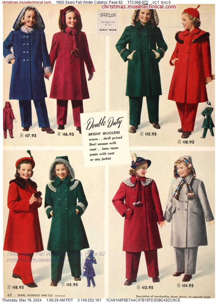 1950 Sears Fall Winter Catalog, Page 62