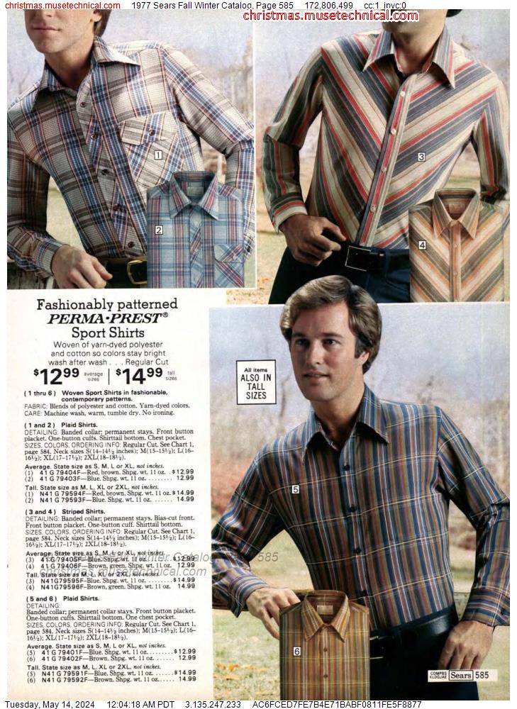 1977 Sears Fall Winter Catalog, Page 585