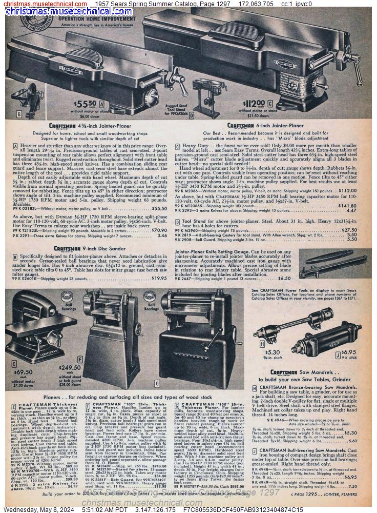 1957 Sears Spring Summer Catalog, Page 1297