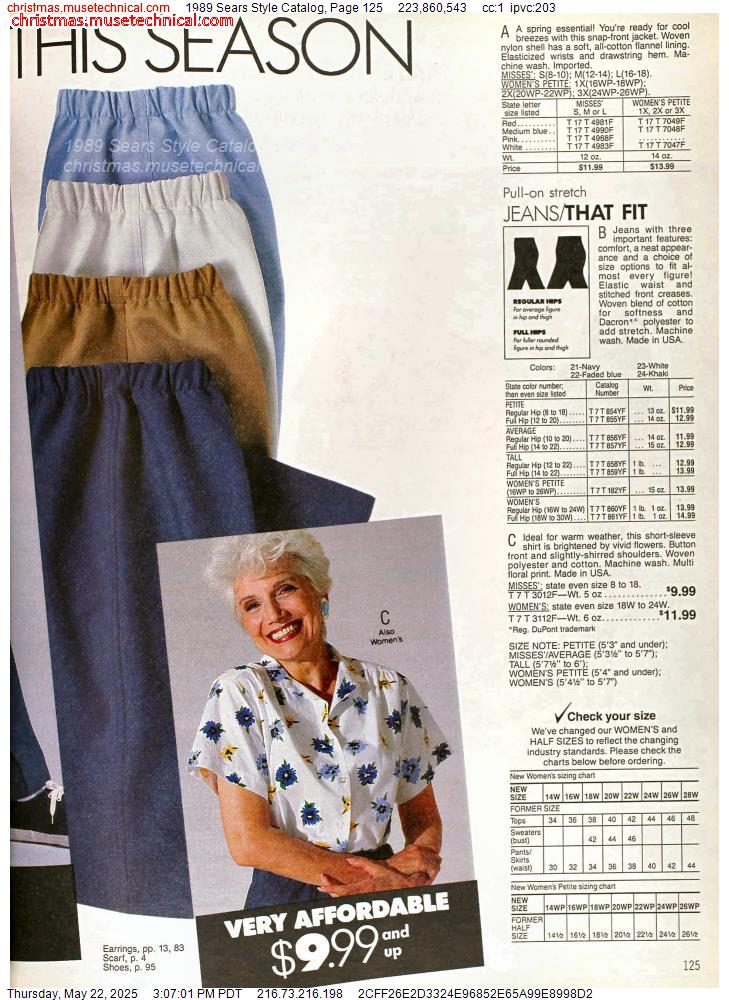 1989 Sears Style Catalog, Page 125