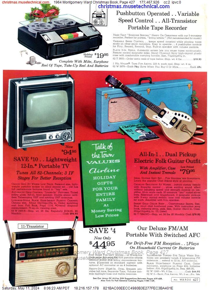1964 Montgomery Ward Christmas Book, Page 427
