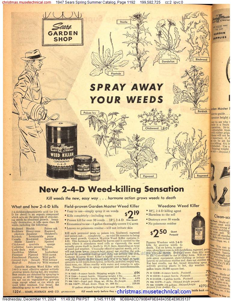 1947 Sears Spring Summer Catalog, Page 1192