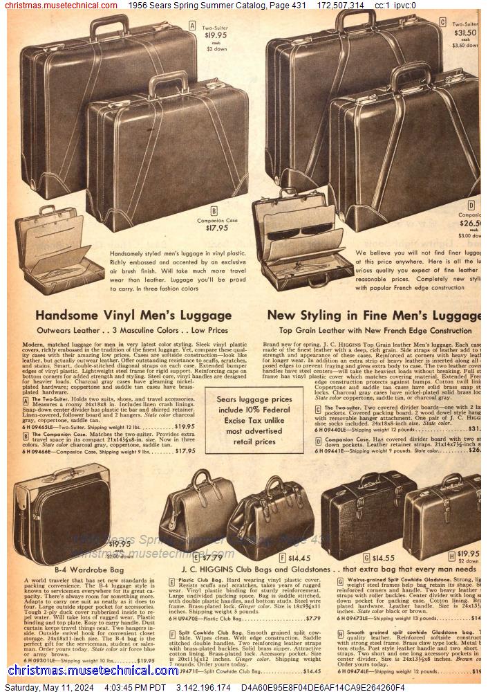 1956 Sears Spring Summer Catalog, Page 431