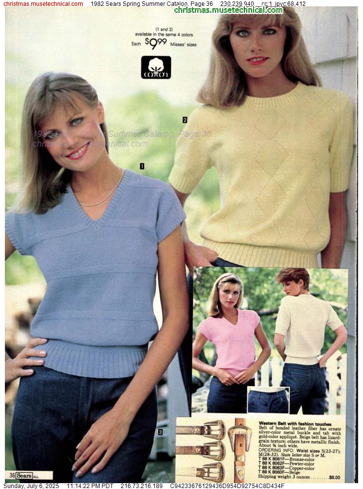 1982 Sears Spring Summer Catalog, Page 36