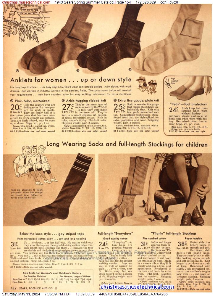 1943 Sears Spring Summer Catalog, Page 154
