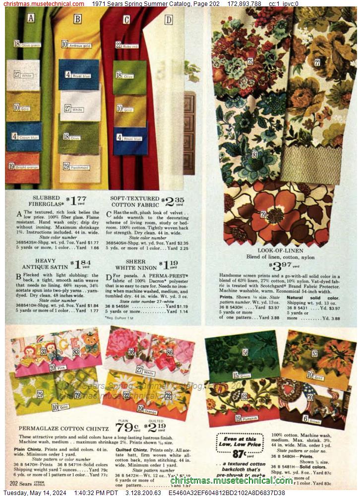 1971 Sears Spring Summer Catalog, Page 202