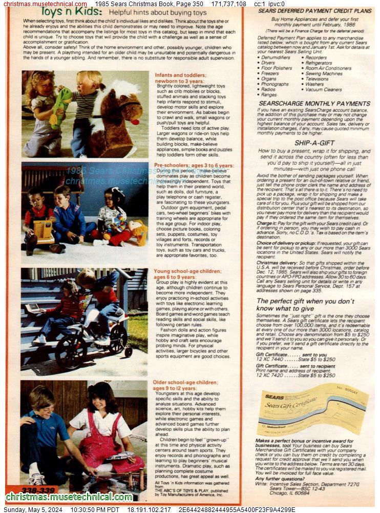 1985 Sears Christmas Book, Page 350