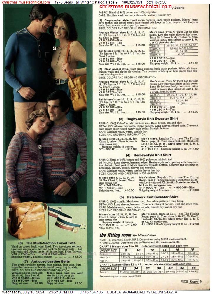 1976 Sears Fall Winter Catalog, Page 9
