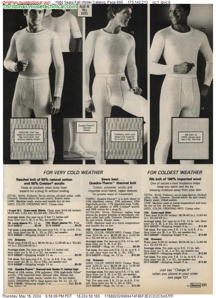 1980 Sears Fall Winter Catalog, Page 695