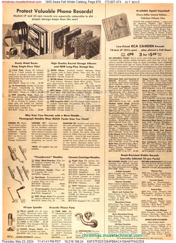 1955 Sears Fall Winter Catalog, Page 978