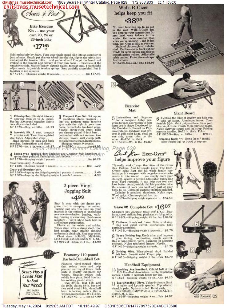 1969 Sears Fall Winter Catalog, Page 629