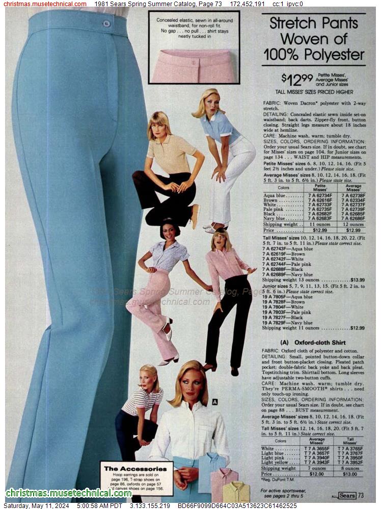 1981 Sears Spring Summer Catalog, Page 73