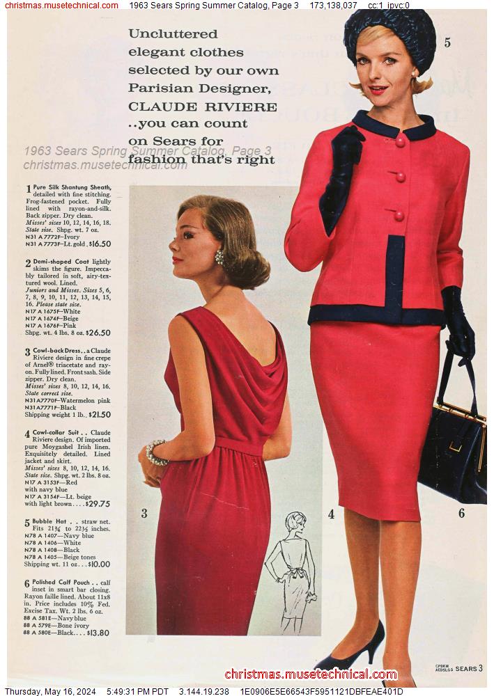 1963 Sears Spring Summer Catalog, Page 3