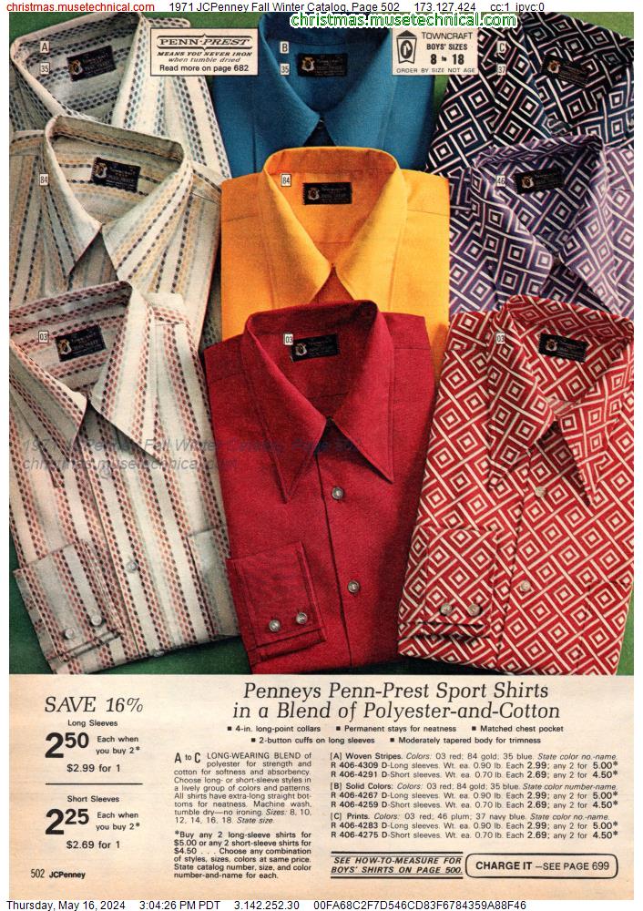 1971 JCPenney Fall Winter Catalog, Page 502