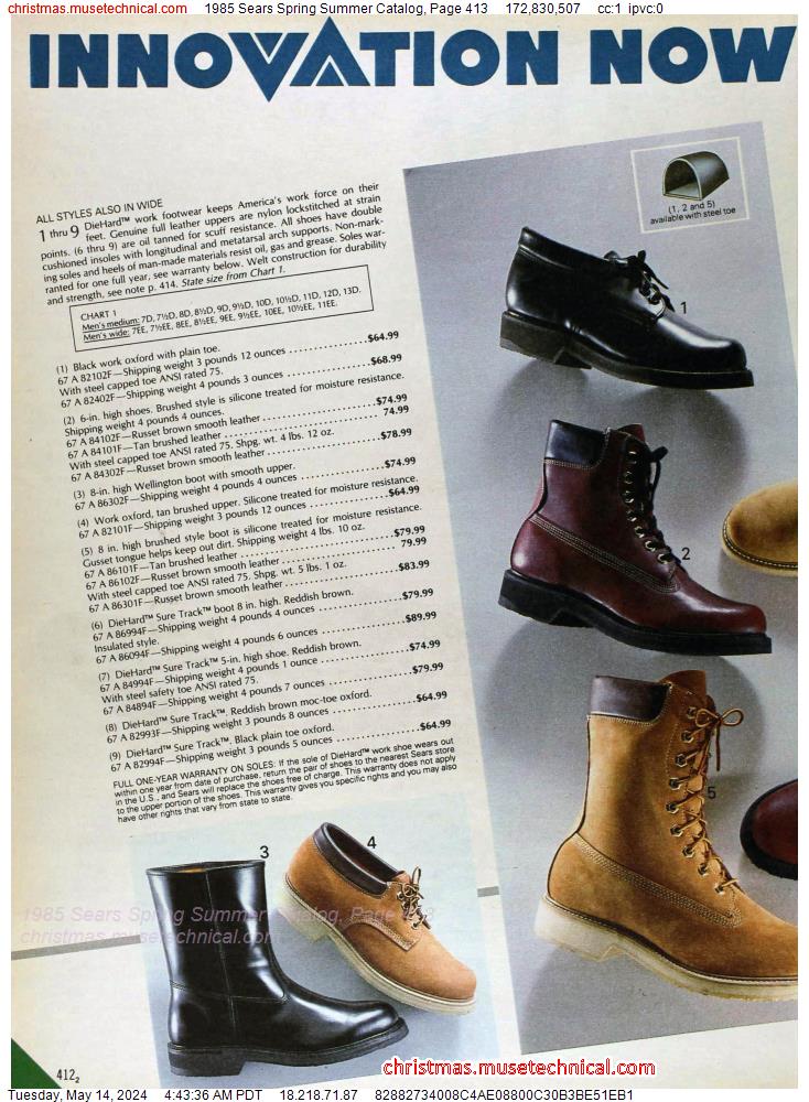 1985 Sears Spring Summer Catalog, Page 413