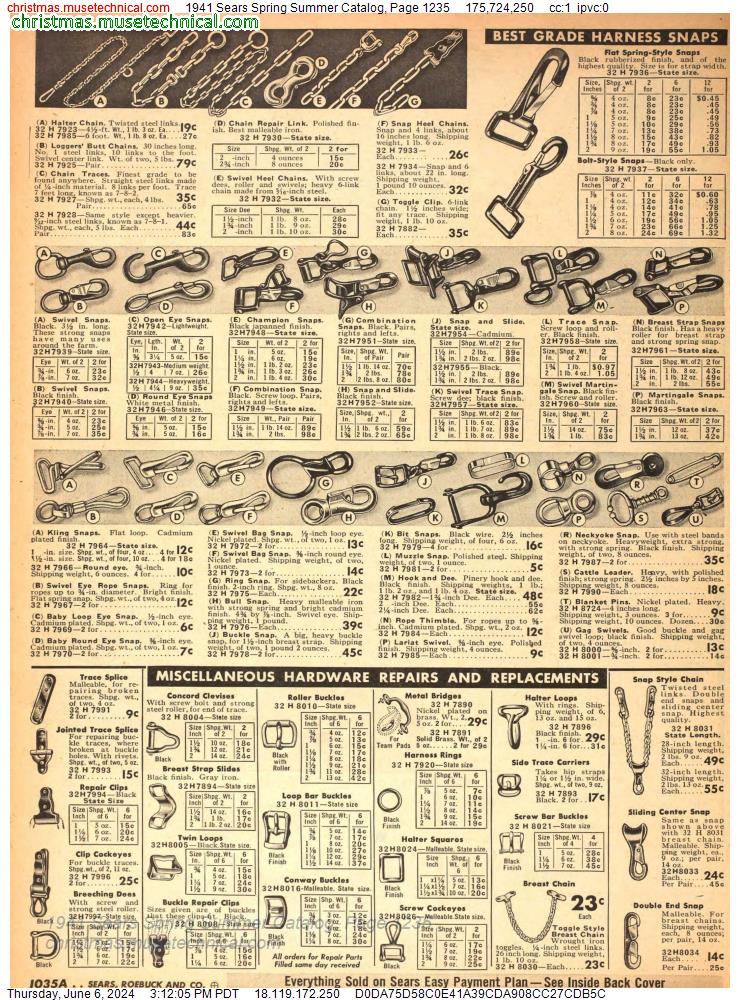1941 Sears Spring Summer Catalog, Page 1235
