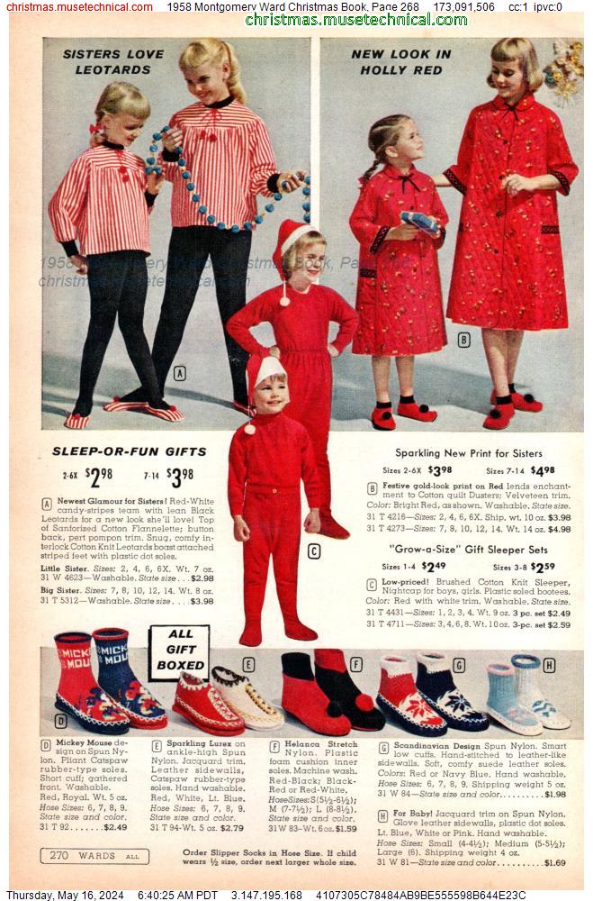 1958 Montgomery Ward Christmas Book, Page 268