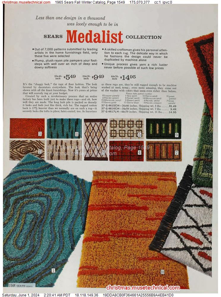 1965 Sears Fall Winter Catalog, Page 1549
